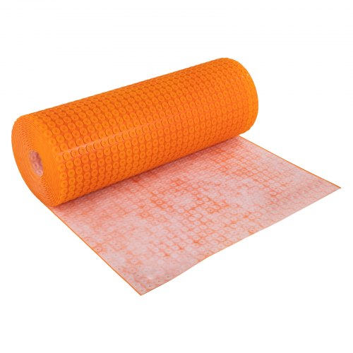 VEVOR Natte Désolidarisation Étanchéité 1x13 m Membrane Découplage Polyéthylène Carrelage Imperméable Fixe Câble sous-Couche Tapis Étanche Béton Épaisseur 5,5 mm pour Carreaux Sols Planchers Douches