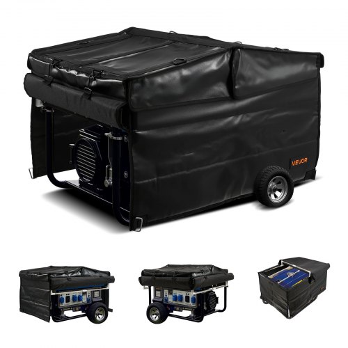 

VEVOR Housse de Protection pour Générateur Universelle et Étanche 86x60,5x53 cm, Couverture pour Groupe Électrogène en Oxford 420D Épais, Compatible avec la Plupart des Générateurs 3500-12000 W