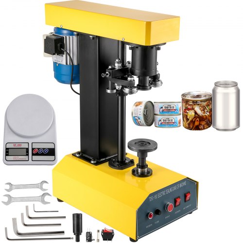 VEVOR Machine De Capsulage Automatique capsuleuse de scelleuse 52.5mm pour Toutes Sortes de Fer Plastique Aluminium Papier boîtes de Conserve