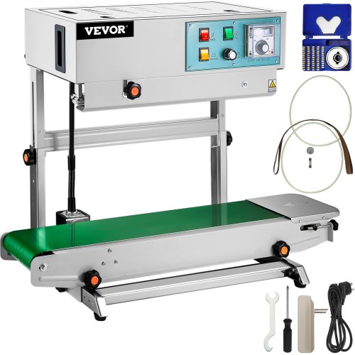 VEVOR Machine de Scellage en Continu Automatique 700 W / 220 V Sac à Sceller Verticale 6-12 mm Scell