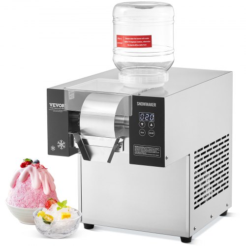 

VEVOR Machine à Glace Râpée en Flacon de Neige Commerciale 125 kg/24H en Inox