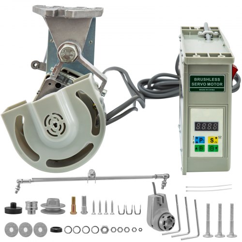 VEVOR 550W Moteur Servo de Machine à Coudre avec Positionneur d'Aiguille Moteur à économie d'énergie