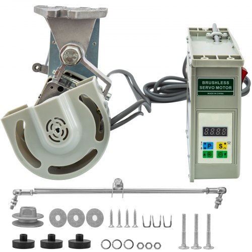 VEVOR 220V 750W 1HP Moteur de Machine À Coudre Servomoteur Vitesse Max 3500RPM Mute Tie Bar sans Balais pour Machine À Coudre Industrielle Servo Moteur à Économiseur d'énergie
