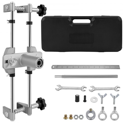 VEVOR Kit de Montage de Porte à Mortaiser Portative Outil Fixation Installation Verrouillage Gabarit en Tungstène Alliage d'Aluminium avec 18/22/25mm Fraise Accessoire Complet pour Mortaiseuse Serrure