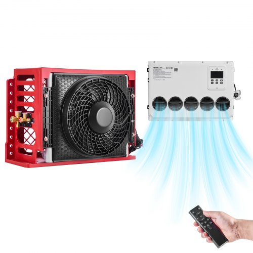 

VEVOR Climatiseur Split pour Camping-car, Climatiseur de Stationnement, 12 V 10000 BTU, Système de Climatisation pour Camion, Semi-remorque, Caravane, RV, Débit d'Air de 400 m³/h, Mode Froid Seul