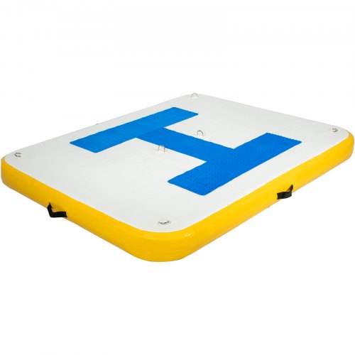 Vevor Lit Gonflable Mer Matelas Ile Flottante Bouée Plateforme Avec Pompe 3x2,5m