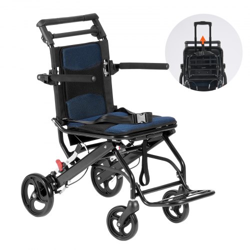 

VEVOR Fauteuil roulant alliage aluminium chaise de transport siège 40 cm 100 kg