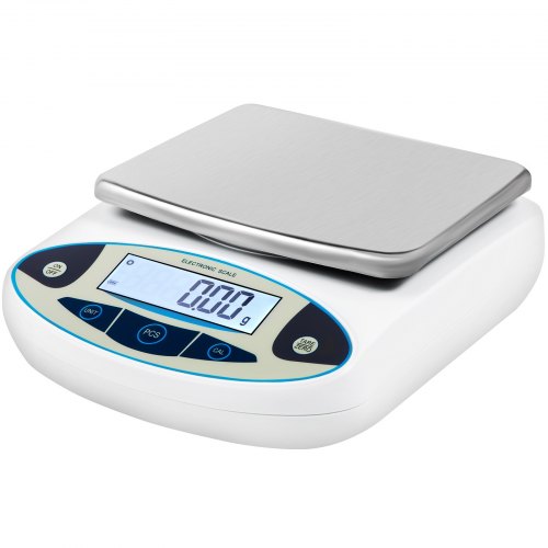 VEVOR Balance Analytique Numérique Capacité 5000 g Précision 0,01 g Balance de Laboratoire 13 Unités de Conversion Balance de Précision Laboratoire Plateau 16,5 x 17,5 cm Pesage Bijoux Échantillons