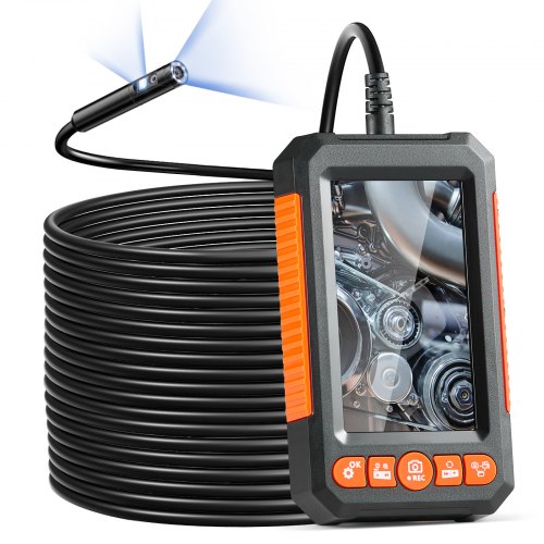 

VEVOR Caméra Endoscopique Endoscope Double Objectif Écran IPS 10,9 cm Câble 15 m