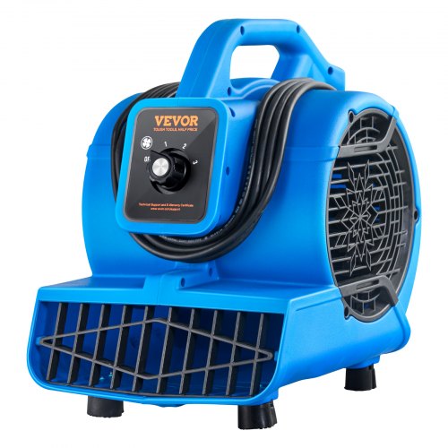 VEVOR Souffleur de sol, 1360 tr/min, ventilateur de séchage refroidissement, 17 m³/min, sèche-tapis portable avec 4 angles de soufflage, réglage à 3 vitesses, pour nettoyage, maison, usage commercial
