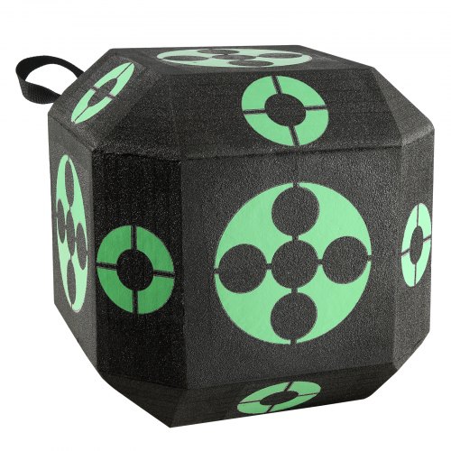 

VEVOR Cible de Tir à l'Arc 381x381x381 mm Cible Cube Arcs et Arbalètes Portable 18 Faces en Mousse XPE Auto-Réparable Haute Visibilité pour Entraînement Archerie à Longue Distance en Plein Air Archer