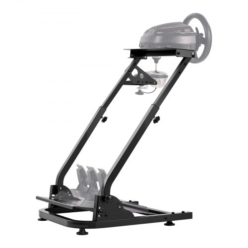 

VEVOR Support de Volant de Course 57x49cm Simulateur de Course Réglable en Acier Inoxydable Jeu de Course Levier de Vitesse V2 Volant Pédale non Inclus