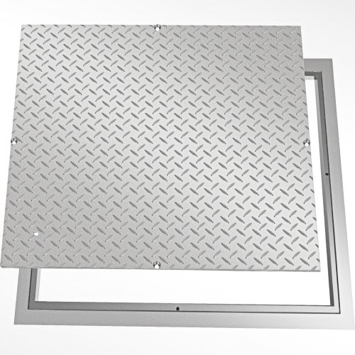 VEVOR Couvercle de Regard Plaque d’?gout Encastrée Revêtue de Poudre 70 x 70 cm