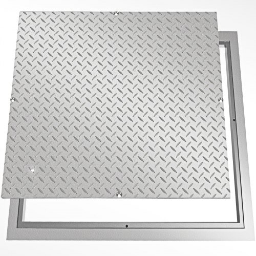 VEVOR Couvercle de Regard Plaque d’?gout Encastrée Revêtue de Poudre 80 x 80 cm