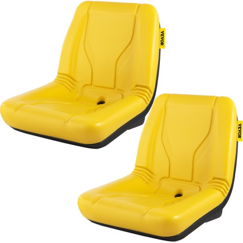 VEVOR Siège de Tracteur Universel 46 x 52,2 x 47,7 cm Coque d'Assise pour Tracteur Jaune Siège pour