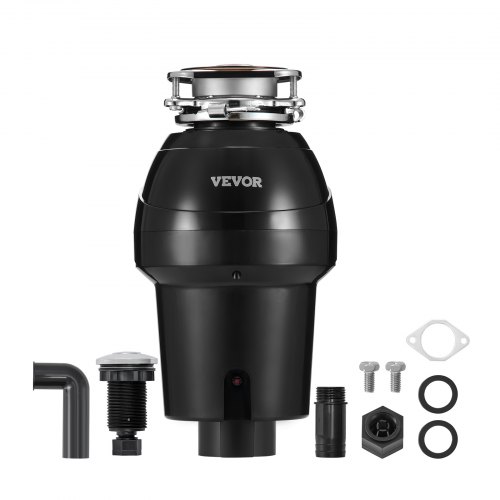 

VEVOR Broyeur à Déchets d'Évier Cuisine, 1,25 CV, Système Broyage Déchets Alimentaires, Montage EZ, 4060 tr/min, Réduction du Bruit, Cordon d'Alimentation, Protection contre Éclaboussures pour Maison