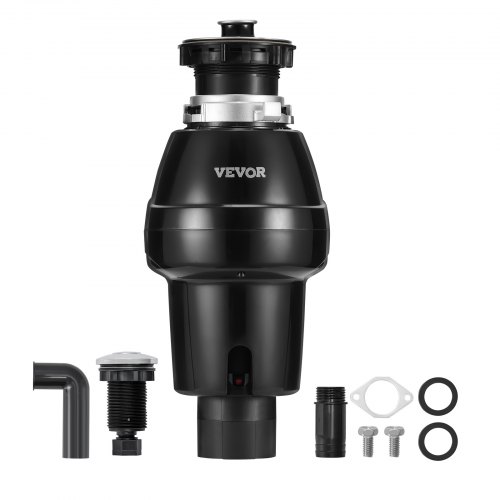 

VEVOR Broyeur à Déchets d'Évier de Cuisine, 3/4 CV, Système Broyage Déchets Alimentaires, Montage EZ, 3930 tr/min, avec Cordon d'Alimentation, Protection contre Éclaboussures pour Maison, Cuisine