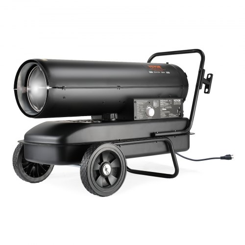 

VEVOR Chauffage à Air Pulsé au Kérosène Diesel, 100000 BTU, Chauffage d'Appoint Portable, Contrôle du Thermostat, Réservoir 38 L, pour Maison, Chantier, Industrie, Ateliers, Intérieur, Extérieur, Noir