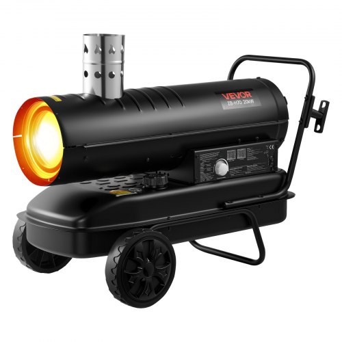 

VEVOR Chauffage à Air Pulsé au Kérosène Diesel, 20 kW, Chauffage d'Appoint sur Roues, avec Température Réglable, Type Souffleur, pour Chantier, Garage, Entrepôt, Atelier, Construction, Extérieur, Noir