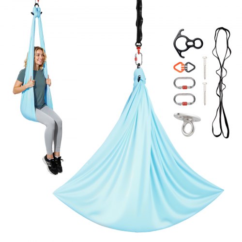 

VEVOR Hamac de Yoga Aérien Capacité de Charge 136 kg, Kit Balançoire de Yoga Inversion Danse Aérienne, Hamac en Nylon avec Sac de Rangement Zippé, pour Fitness Musculation Pilates Gym Maison Studio