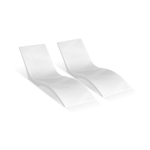 

VEVOR Bain de soleil, lot de 2, chaise longue pour profondeurs d'eau jusqu'à 12,7 cm, transat fixées dans les piscines et flottantes sur l'eau, pour bronzage au bord de la piscine et sur la terrasse
