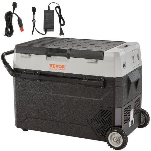 VEVOR Glacière Électrique Portable de 53 L Réfrigérateur de Voiture Portable 12/24 V CC 100-240 V CA