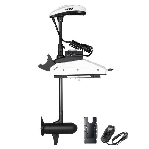 

VEVOR Moteur de Bateau de Pêche à la Traîne, Poussée 25 kg,​ Moteur Hors-bord Électrique 12 V avec GPS, Tige 915 mm, 10 Vitesses, Télécommande, Indicateur de Batterie LCD, pour Kayak, Eau Douce Salée