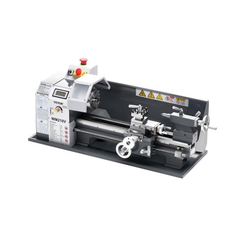 

VEVOR Tour à Métaux de Précision, 210x370 mm, 550 W, 0-2500 tr/min Vitesse Variable, Engrenage Métallique, pour Traitement de Pièces Précision, Filetages Impériaux Métriques, Métaux Tendres, Plastique