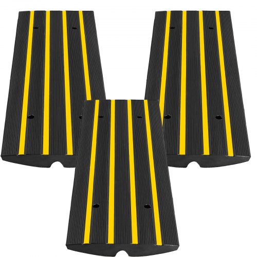 3pcs 1 Canaux Passage De Câble Lot De 3 Tuyau Pont Protection Rampe Caoutchouc