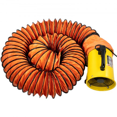 8 '' Ventilateur Industriel Portable Avec 10m Pvc Tuyau De Ventilateur 166/245pa