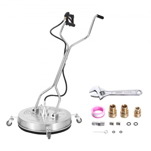 VEVOR Nettoyeur de Surface pour Nettoyeur Haute Pression 609,6 mm Accessoire Nettoyeur Sol Acier Ino