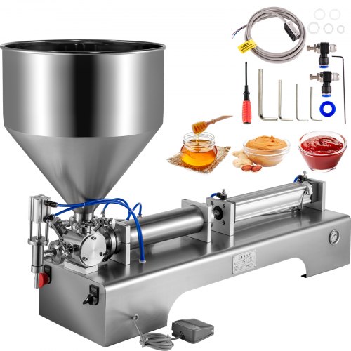 Pneumatique Machine De Remplissage De Pâte Liquide 100-1000ml Avec Trémie 30l