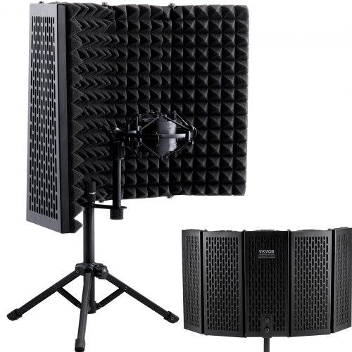 

VEVOR Bouclier Isolation Microphone Acoustique Studio Filtre Anti-pop 5 Panneaux
