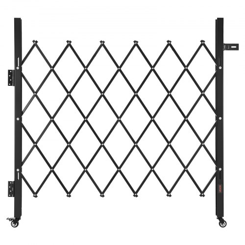 

VEVOR Barrière de Sécurité Extensible de 110 x 131 cm, Portail Ciseau Simple, Verrouillable et Rétractable, en Acier Solide, avec Roues Pivotants à 360°, pour Entrée, Garage, Entrepôt et Piscine