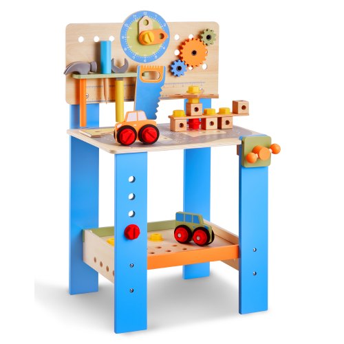 

VEVOR Établi à Outils Enfants en Bois 62 Pièces avec Jouets Outils Réalistes