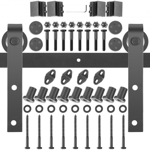Vevor Kit Quincaillerie Porte Double Grange Garage 335 Cm 150 Kg Acier Carbone