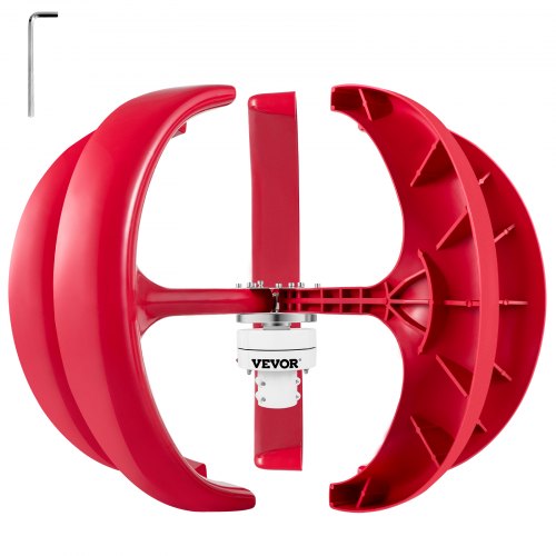 VEVOR Turbine éolienne Lanterne 100W Kit Générateur éolienne Axe Vertical 12V Générateur Vent 5 Pale