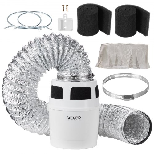 

VEVOR Kit Ventilation de Sèche-linge 3 en 1 avec Réservoir Eau, Tuyau d'Échappement Extensible Feuille Aluminium 1,5 m, Compatible avec Diverses Sécheuses Intérieures, pour Appartements, Camping-cars