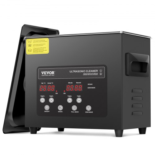 

VEVOR Nettoyeur à Ultrasons 3 L avec Panier Chauffage et Minuterie 120 W Noir