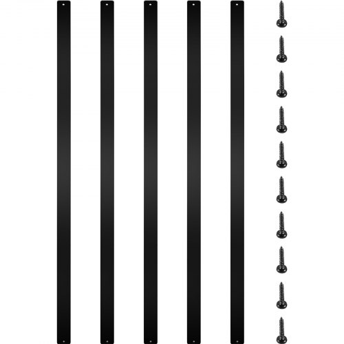

VEVOR Balustres de terrasse métal garde-corps alliage d'alu 750x25x5 mm 76 PCS