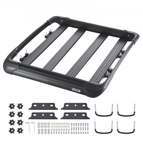 

VEVOR Porte-bagage pour voiture, 1216 x 1020 x 142 mm, panier de toit universel en acier allié antirouille, galerie de toit avec capacité de charge maximale de 68 kg, pour SUV, véhicules, voyage, noir