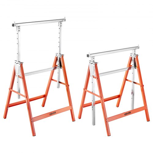

VEVOR Chevalet de Sciage, Lot de 2, Tréteau de Sciage Pliable, Capacité de Charge 199,6 kg, Hauteur Réglable, avec Pieds Robustes, Patins Antidérapants, Outil pour Menuiserie, Menuisiers, Bricoleurs