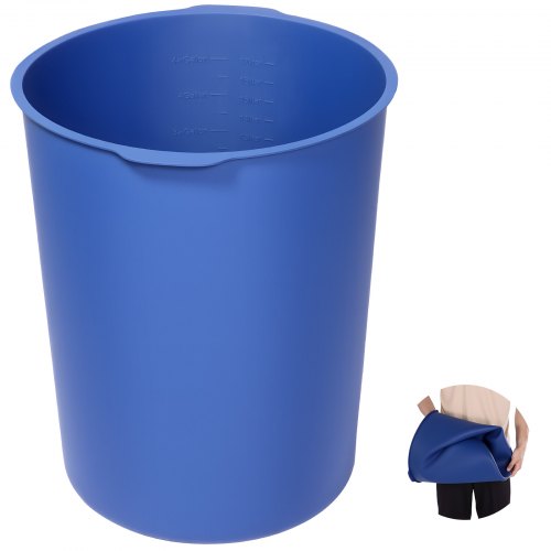 

VEVOR Doublure de Seau de Mélange Béton, 18,9 L, Revêtement de Seau en Silicone Réutilisable avec Mesures Graduées, Poignées Intégrées, pour Mélanges de Peinture, Époxy, Mortier, Mortier-colle, Bleu