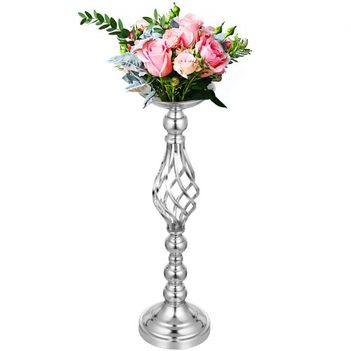 11 Pièces Vase à Fleur Métal Argenté Bougeoir Chandelier Pour Mariage Déco L
