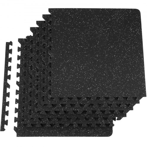 VEVOR Tapis en Caoutchouc à Emboîtement 6 Pièces Protections Sol en