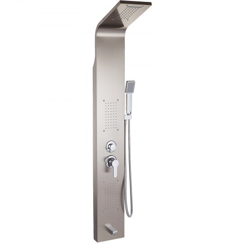 5en1 Panneau De Colonne De Douche Inox Renforcé Elégant Pré-assemblé Massage