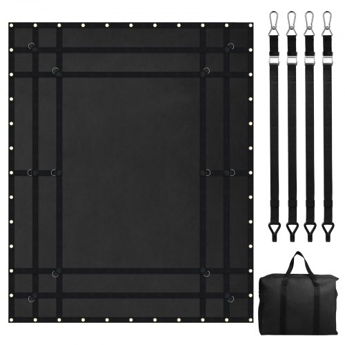 

VEVOR Filet de chargement, 244x206 cm, filet à bagages robuste pour camion, 318 kg, 4 sangles réglables avec mousquetons et crochets recouverts de caoutchouc, durable, pour pick-up, jeep, SUV, bateau