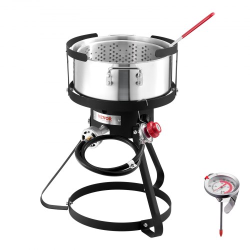 

VEVOR Kit de Friteuse au Propane en Alu pour Poisson et Ailes 9,35 L Extérieur