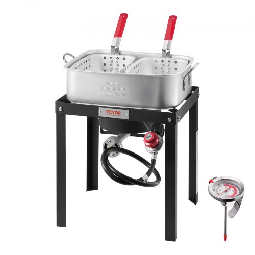 

Friteuse à poisson et ailes VEVOR 18 Qt Kit de friteuse extérieure au propane en aluminium avec 2 paniers