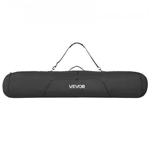 

VEVOR Sac de skis, jusqu'à 165 cm, sac de snowboard rembourré, tissu Oxford 600D imperméable, avec poignée et sangles intérieures réglables, pour skis, bâtons, lunettes, gants, casques, bottes (noir)